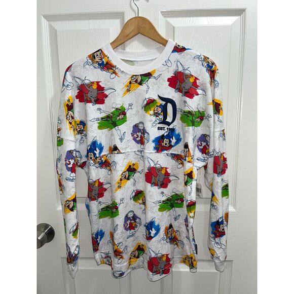 Disney Parks Ink and Paint Disneyland Jersey Sweatshirt Size XS Oversized NWT - Picture 3 of 9